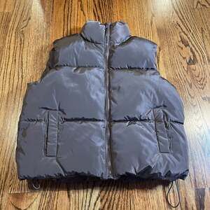 better / together Cropped Puffer Vest Sleeveless Jacket with Drawstring